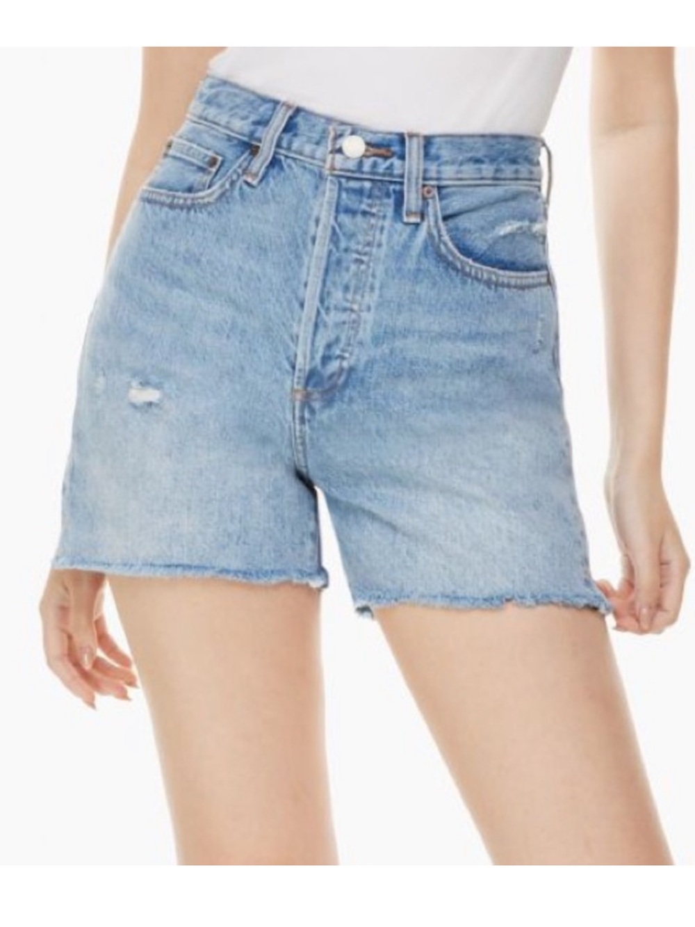 Aritzia Denim Forum The Yoko Mid-Thigh Denim jean Shorts